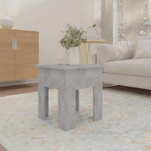 Table basse en bois d'ingénierie gris béton, de taille moyenne et durable - Product Image 3