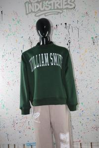 Willam SMITH เสื้อสเวตเตอร์คอ100% สีขาวปักลาย, เสื้อกันหนาวคอกว้างโปรดักชั่นในเมือง - Product Image 2