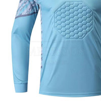 Jersey Kiper Sepak Bola Grosir Dengan Padding Lengan Panjang Bahan Polyester Bernapas Jersey Kiper Profesional Berpadding