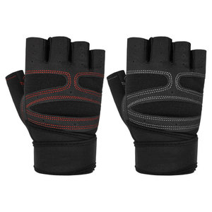 Gants d'entraînement demi-doigts en polyester 2026 en gros avec sangle de poignet réglable pour hommes et femmes, respirants, pour cyclisme, fitness et gym - Product Image 2