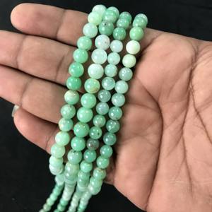 Cuentas Sueltas Lisas de Crisoprasa Verde de Grado AA de 6-7 mm, 100% Naturales, Certificadas por IGI, para Joyería, Piedras Naturales Vivaaz Gems - Product Image 6