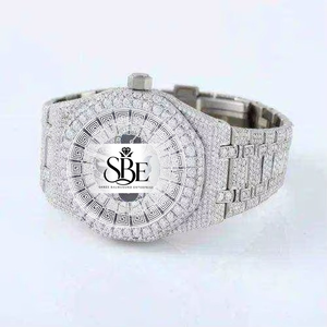 Reloj de Acero Inoxidable con Diamante Moissanite de Primera Calidad para Amantes del Estilo de Moda y de Oficina, en Venta - Product Image 2