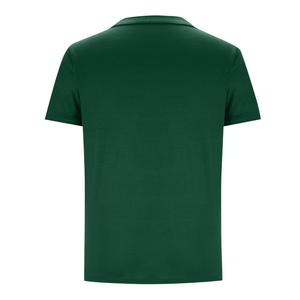 Camiseta de manga corta para hombre con franja de contraste impresa personalizada y bolsillo en el pecho, corte holgado, estilo casual, tejido de punto de algodón. - Product Image 6