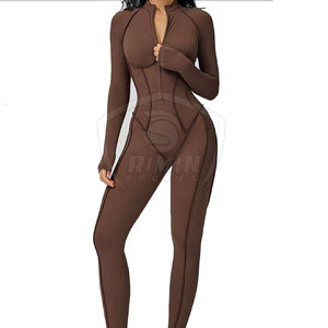 <b>One</b> Piece Yoga Workout Breathable Quick Dry Women's Jumpsuit Factory Direct Supply Women Slim Fit Jumpsuit - Product Image 3