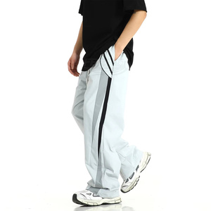 Men's Unique Style Straight Casual <b>Trousers</b> Mid-rise Custom logo 100% Cotton Non-woven Eco-friendly Breathable Lightweight Low - Product Image 1
