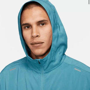 OEM Custom Men's Lightweight <b>Canvas</b> Windbreaker Jacket Breathable Outdoor Waterproof Plus Size Stand Collar Custom Logo - Product Image 3