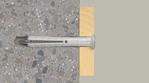 Vis à tête fraisée FISCHER N 6X60/30 S, avec insert en nylon, zinguée. Ancrage en béton en acier au carbone zingué - Product Image 2