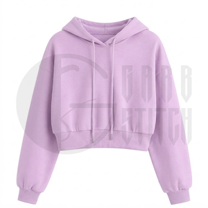 Sudadera con Capucha Corta Personalizada para Mujer, Sudadera Holgada de Felpa de Algodón, Ropa Casual Urbana, OEM ODM al por Mayor - Product Image 2