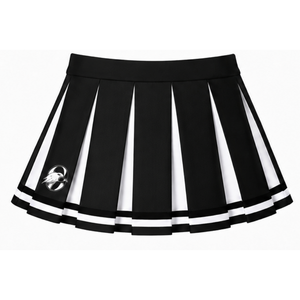 Ensemble d'uniforme de cheerleading noir, haut sans manches à col en V, jupe plissée, pour équipe sportive, performance de danse, entraînement, compétition - Product Image 4