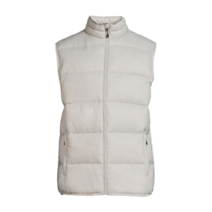Mens Black Padded Puffer Gilet High Collar Front Zipper Sleeveless <b>Quilted</b> Vest for Everyday <b>Winter</b> Outerwear Wholesale Apparel - Product Image 6