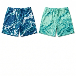 Pantalones cortos de malla con gráfico de camuflaje de hojas de otoño Fire Ember personalizados, pantalones cortos deportivos de entrenamiento de baloncesto por sublimación para hombre - Product Image 2