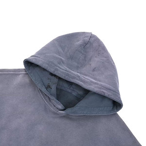 Ropa de estilo de vida de mezcla de algodón directamente de fábrica, sudaderas con efecto descolorido por el sol para hombre, personalizables con marca, moda urbana. - Product Image 3