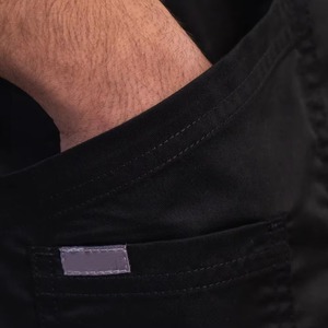 Uniformes Médicos Unisex para Hospital, Trajes de Enfermería con Cuello Mao, Manga Corta, 100% Algodón, Sin Costuras, Detección de Agujas, Personalizables - Product Image 4