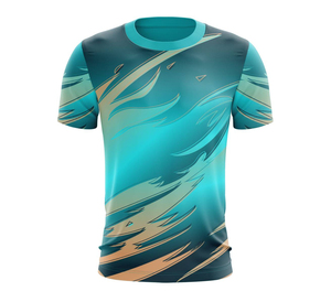 Camiseta de Manga Corta para Hombre, Estampado de Camuflaje, Corte Regular, Cuello Redondo, Transpirable, 100% Poliéster, Impresión por Sublimación - Product Image 4