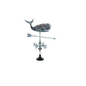 Indicador de Viento con Forma de Ballena, Adorno Metálico para Jardín, Estilo Tradicional, Acabado Pintado, Decoración de Exterior con Forma de Animal - Product Image 1