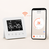 Chaudière à gaz intelligente, thermostat programmable, écran tactile, systèmes de chauffage multiples (électrique/hydratique/solaire), contact sec, Alexa Hotel