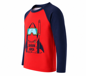 Kids Swimwear T Shirts UV Shield Short Sleeve Beach Apparel <b>Boys</b> Quick Dry Beach Swim Top Light weight Summer Vacation T Shirts - Product Image 2