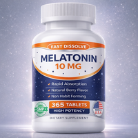 Comprimés de mélatonine 10 mg à dissolution rapide, marque privée, haute puissance, complément alimentaire pour le sommeil