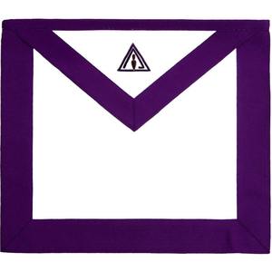 York Rite Masonic <b>Apron</b> Premium Purple <b>White</b> Ceremonial Regalia Freemason Lodge Chapter Uniform Accessory - Product Image 1