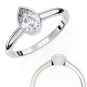Anillo de Boda de Oro de 10K con Diamante Redondo Cultivado en Laboratorio de Primera Calidad |   Anillo de Compromiso Solitario |   Joyería Fina, Regalo de Aniversario para Ella - Product Image 4