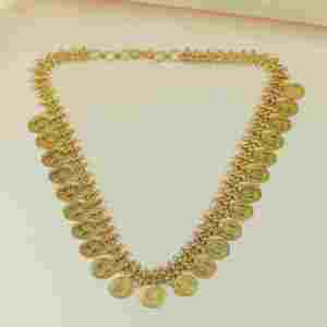 Magnifique collier en argent sterling 925 plaqué or, bijou traditionnel, cadeau pour femme - Product Image 1