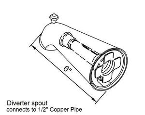 Robinet de baignoire en alliage de zinc avec vanne de dérivation intégrée pour une transition fluide entre le robinet de bain et le débit d'eau de la douche - Product Image 4