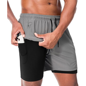 Pantalones Cortos Deportivos para Hombre, Tela Cómoda, Corte Holgado, Ventilación Lateral, Espacio Extra en la Costura - Product Image 3