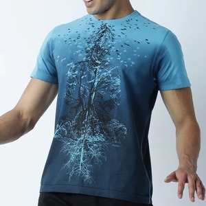 เสื้อยืดผู้ชายผ้าแคนวาส OEM ทรงทันสมัย นุ่ม ระบายอากาศดี พิมพ์ลายด้านหน้าด้วยเทคนิค Heat-Transfer สไตล์ไฮสตรีท ลุคสุดฮิต ใส่ได้ทุกวัน สำหรับกิจกรรมต่างๆ - Product Image 5