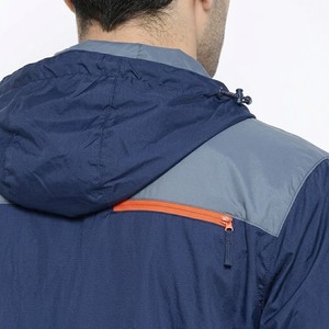 Mens Contrast Panel Windbreaker <b>Jacket</b> Full Zip <b>Lightweight</b> Sports <b>Running</b> Outdoor Casual Breathable <b>Jacket</b> With Zip Pockets - Product Image 3