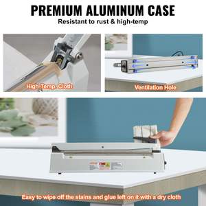 16 Inch Manual Heat Sealer Adjustable Heating Mode Aluminum <b>Shrink</b> <b>Wrap</b> Bag Sealer Portable Poly Bag Sealer Extra Replace Kit - Product Image 5