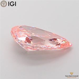 CVD Lab Grown Diamond VS1 Clarity Fancy Vivid <b>Pink</b> Color 4.00 CARAT PEAR Shape With IGI Certificate For Masterpiece Pendant - Product Image 3