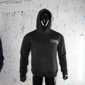 Sweat à capuche personnalisé Finer Threads Winter Black 100% coton vintage coupe classique, impression DTF/DTG/sérigraphie, faible MOQ, DDP - Product Image 5