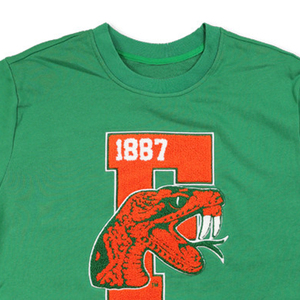 เสื้อสเวตเชิ้ตยูนิเซ็กซ์คุณภาพสูง ผลิตจากโพลีเอสเตอร์/คอตตอน ปักโลโก้ด้วยไหมเชนีลแบบกำหนดเอง ทรงโอเวอร์ไซส์ สไตล์มหาวิทยาลัย ลายปักแบบแอพพลิเคชั่น สำหรับฤดูใบไม้ร่วง - Product Image 6