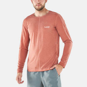 Camiseta de yoga para hombre, 100% poliéster, cuello redondo, ropa deportiva, venta al por mayor. - Product Image 1