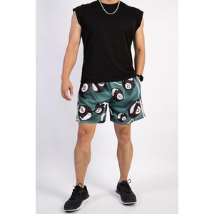 Shorts de basket-ball pour hommes avec imprimé de boules de billard, tissu en maille léger, shorts d'entraînement pour le sport, la gym et la remise en forme - Product Image 6