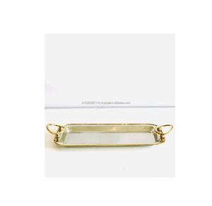 Bandeja de servicio de latón indio auténtico acabado dorado perfecto para festivales culturales cenas familiares o rituales religiosos - Product Image 3
