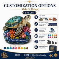 Imán de Resina 3D Personalizado al por Mayor con Base de Coral, Recuerdo Turístico, Regalo OEM para Tiendas de Acuarios