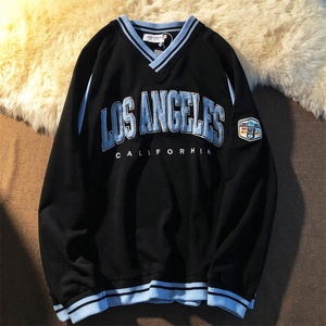 Sudadera Unisex Vintage para Mujer, Estilo Harajuku, Cuello en V, Otoño 2026, Oversize, Holgada, con Estampado de Letras, Manga Larga, Tipo Jersey - Product Image 6