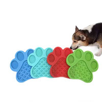Tapis de léchage en silicone pour animaux de compagnie avec ventouse, anti-déversement, pour alimentation lente, pour chiens et chats, plaque apaisante pour friandises, qualité alimentaire