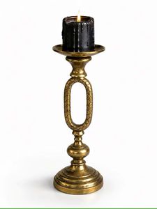 Antique Brass Handmade Embossed Luxurious Floor <b>Candle</b> Holder Tall <b>Gothic</b> Vintage Candlestand Decorative Metal Christmas Home - Product Image 2