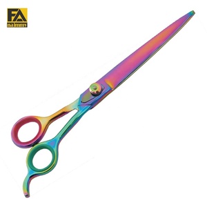 Ciseaux de beauté en acier inoxydable arc-en-ciel, bord lisse, pour gauchers, pour toilettage d'animaux, 8 pouces, qualité industrielle - Product Image 1