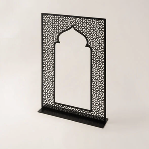 Elegante Centro de Mesa Decorativo de Metal Dorado para Ramadán, Decoración Islámica de Lujo para la Celebración del Eid Mubarak y Decoración del Hogar - Product Image 3