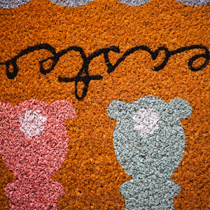 พรมเช็ดเท้าลายกระต่ายอีสเตอร์ โคโค่ บรัช พรมปูพื้น PVC พิมพ์ลายใยมะพร้าว ตกแต่งบ้านช่วงอีสเตอร์ พรมปูหน้าประตู ใยธรรมชาติ ของตกแต่งบ้าน - Product Image 4
