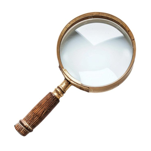 Loupe de lecture vintage en laiton massif avec poignée en corne de buffle naturelle, loupe de poche antique pour bijoux - Product Image 5