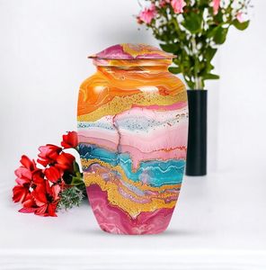 Urna de Aluminio de Fácil Apertura para Cenizas Humanas, Tamaño Adulto - Urna de Cremación Metálica de Elevación Sencilla - Florero Conmemorativo de Acceso Rápido para Funerales - Product Image 3