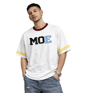 T-shirt Homme Personnalisé avec Logo Imprimé sur le Col, Coton Biologique Lourd, T-shirt Vierge de Haute Qualité, T-shirt Homme Oversize Personnalisable - Product Image 3