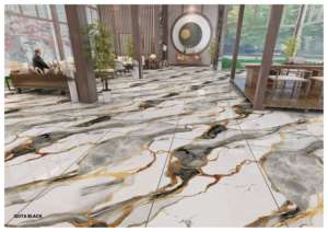 Carrelage en porcelaine brillant grand format de qualité supérieure 600x1200 Surface haute brillance Architecture décorative moderne - Product Image 2