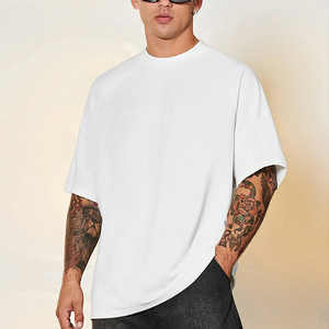 Camisetas de Hombre de Algodón con Cuello Redondo y Manga Corta, Corte Holgado, Ideales para Atuendos Casuales y Días de Verano - Product Image 1