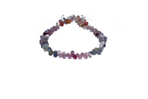 Cuentas de Espinela Multicolor Natural Facetadas en Forma de Gota de 4x6 mm, 8 Pulgadas, Corte Lateral, Briolette para la Fabricación de Joyas - Product Image 2