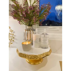 Handcrafted Designer Aluminium Eco-Friendly Oven <b>Safe</b> Cake Display Stand Artistic Base Home Decor Zahid Exports Big Wholesaler - Product Image 1